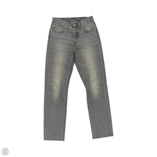 Jeans Straight By Levis In Black Denim, Size: 0