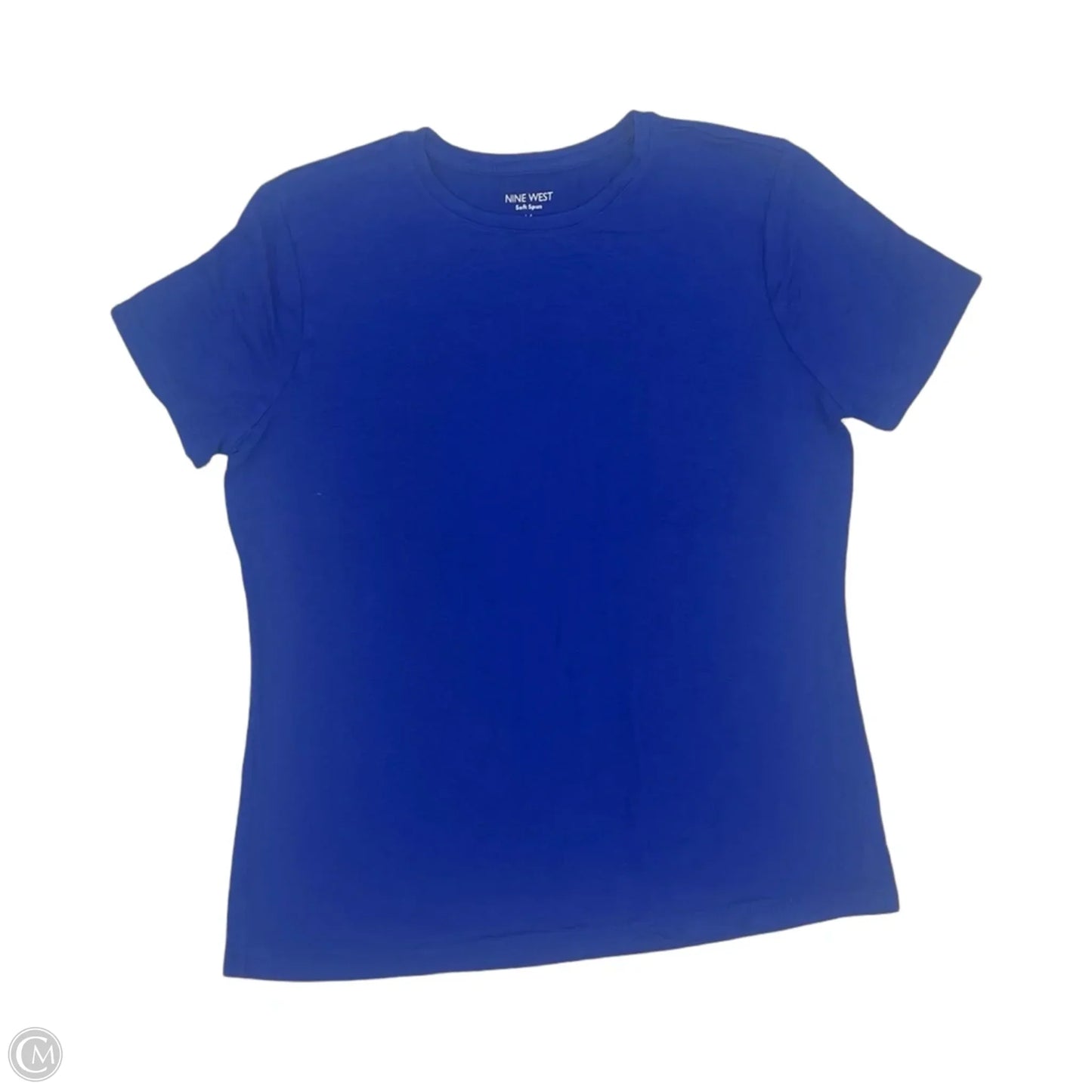 Top Short Sleeve Basic By Nine West Apparel In Blue, Size: M