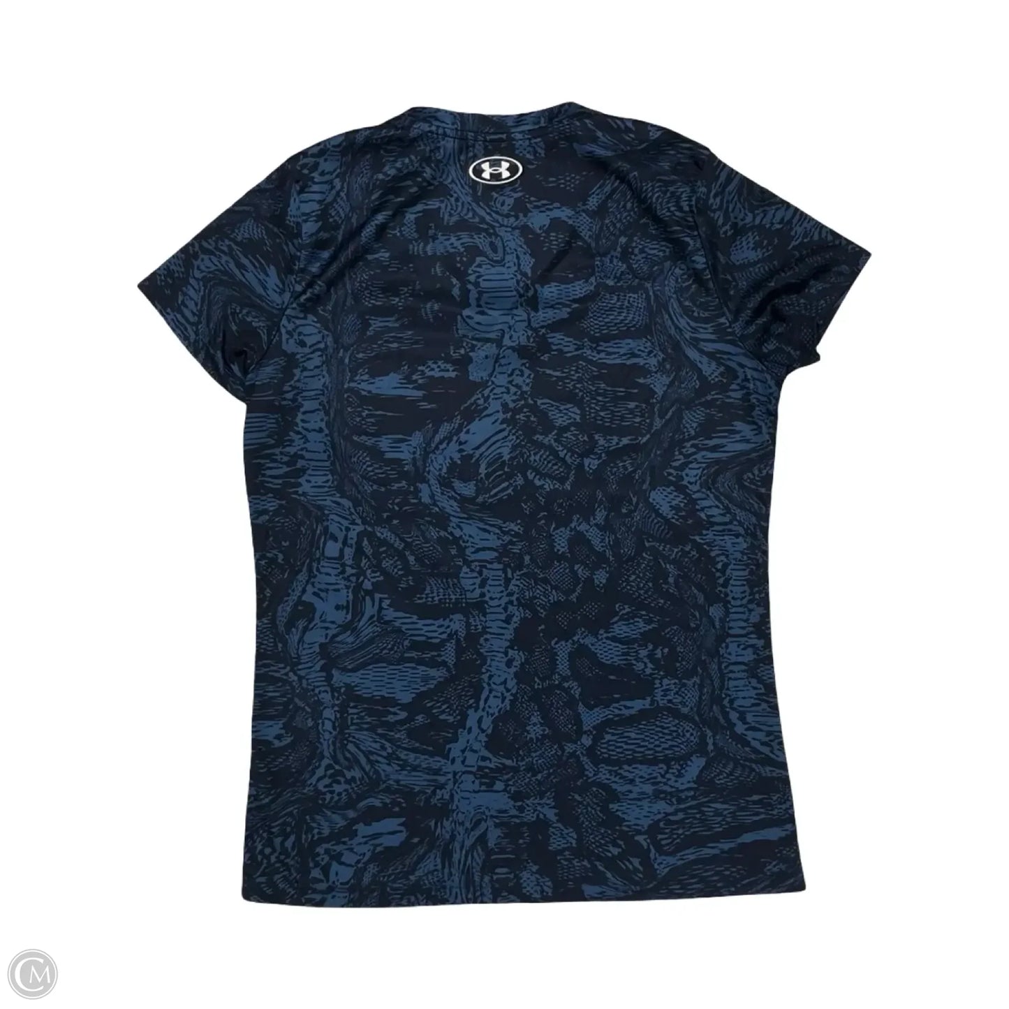 Athletic Top Short Sleeve By Under Armour In Blue, Size: M