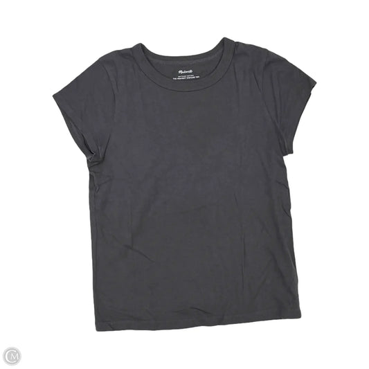 Top Short Sleeve Basic By Madewell In Grey, Size: S