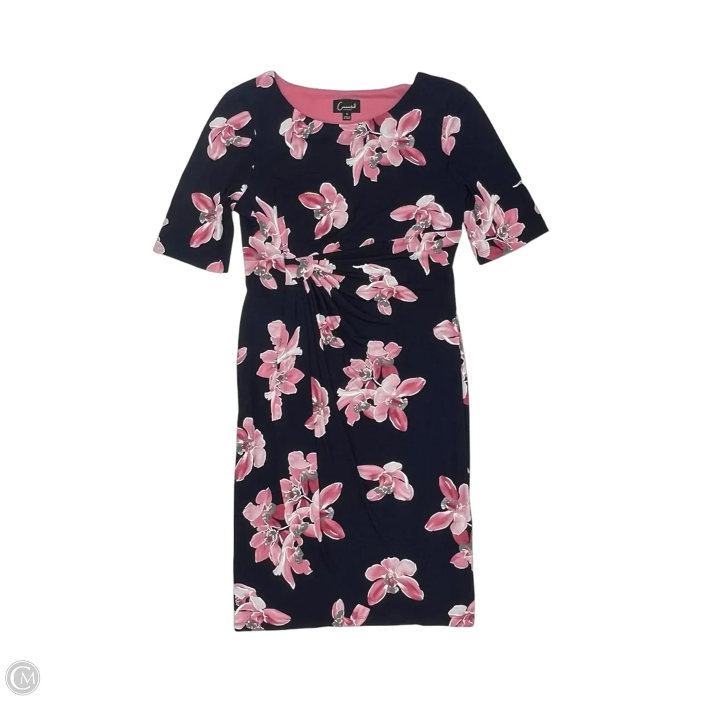Dress Party Midi By Connected Apparel In Blue & Pink, Size: 12