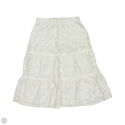 Skirt Midi By Ultra Pink In White, Size: M