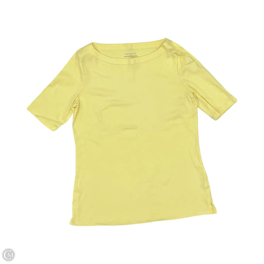 Top Short Sleeve Basic By Talbots In Yellow, Size: M