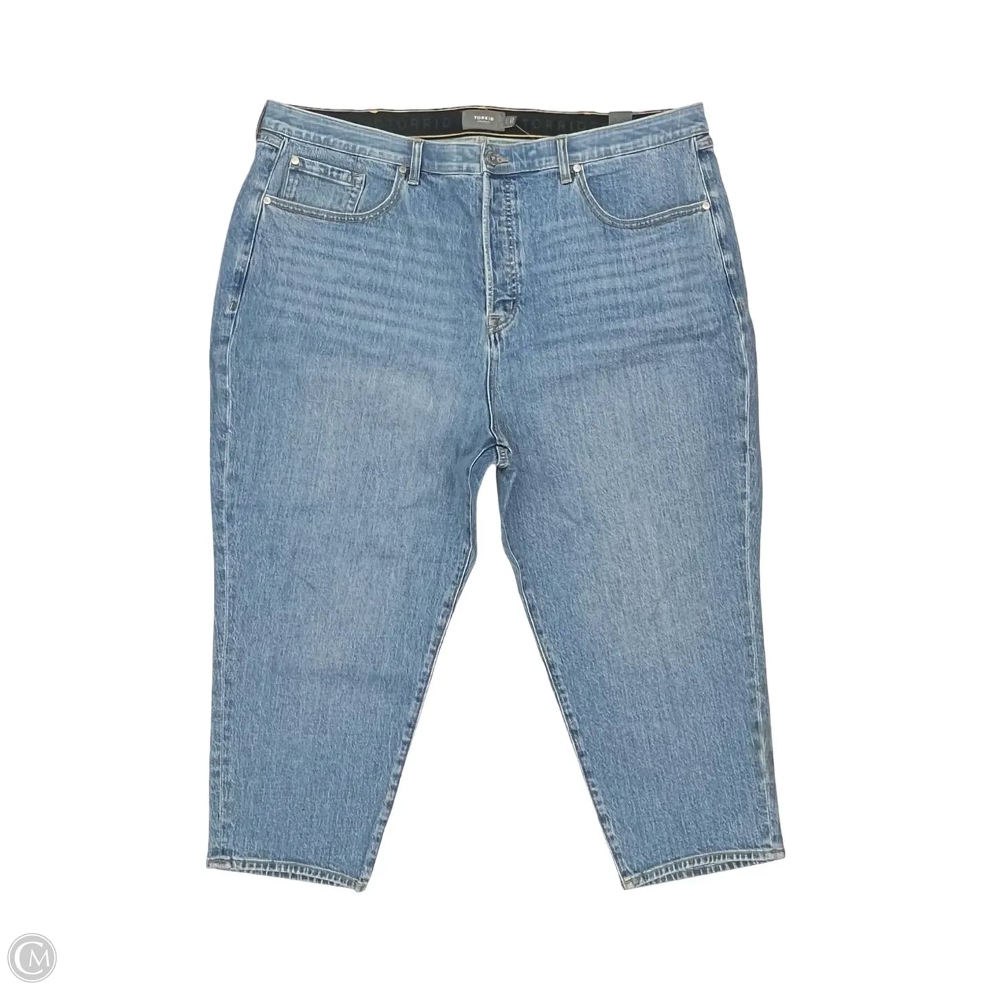 Jeans Straight By Torrid In Blue Denim, Size: 24