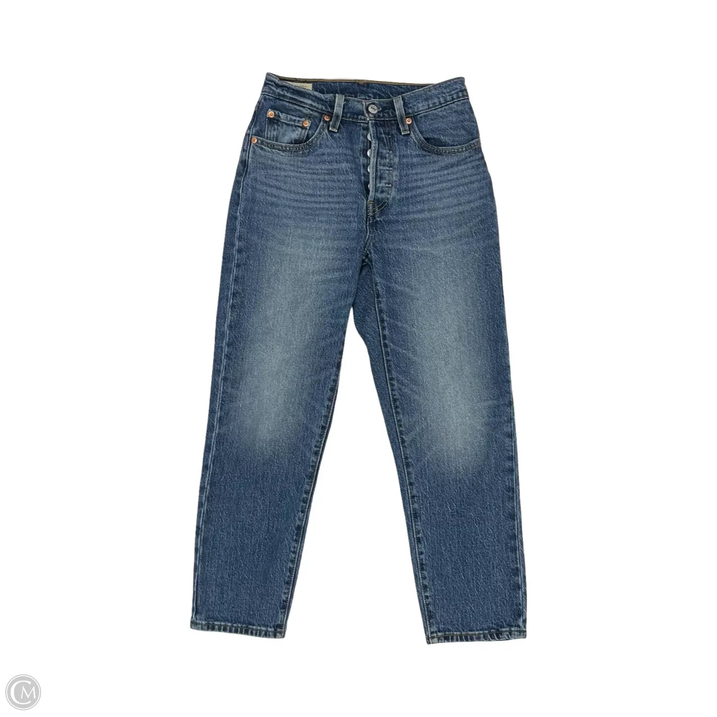 Jeans Straight By Levis In Blue Denim, Size: 2