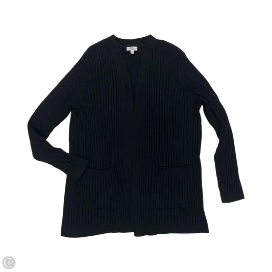 Sweater Cardigan By Kim Rogers In Black, Size: Xl