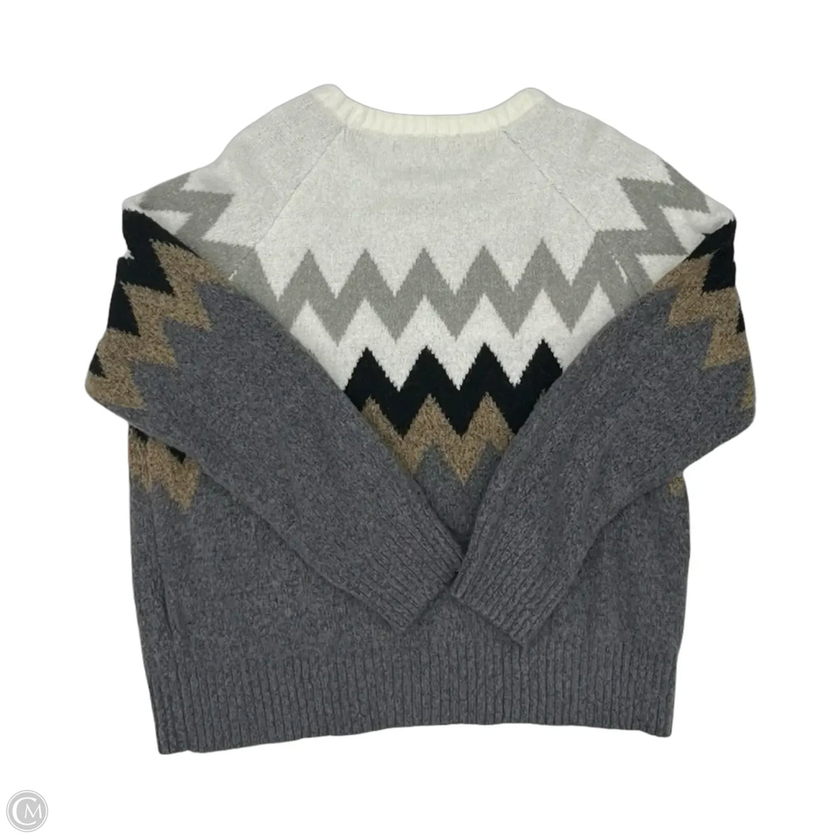 Sweater By Blu Pepper In Chevron Pattern, Size: L