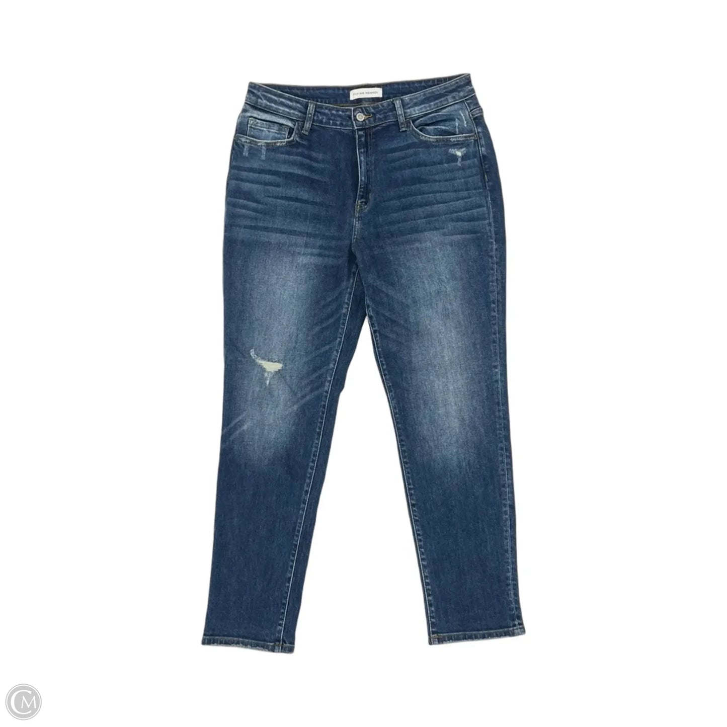 Jeans Straight By Flying Monkey In Blue Denim, Size: 12