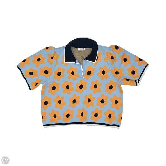 Sweater Short Sleeve By Nanette By Nanette Lepore In Blue & Orange, Size: 2x