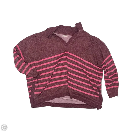 Top Long Sleeve By Maurices In Pink & Red, Size: Xxl