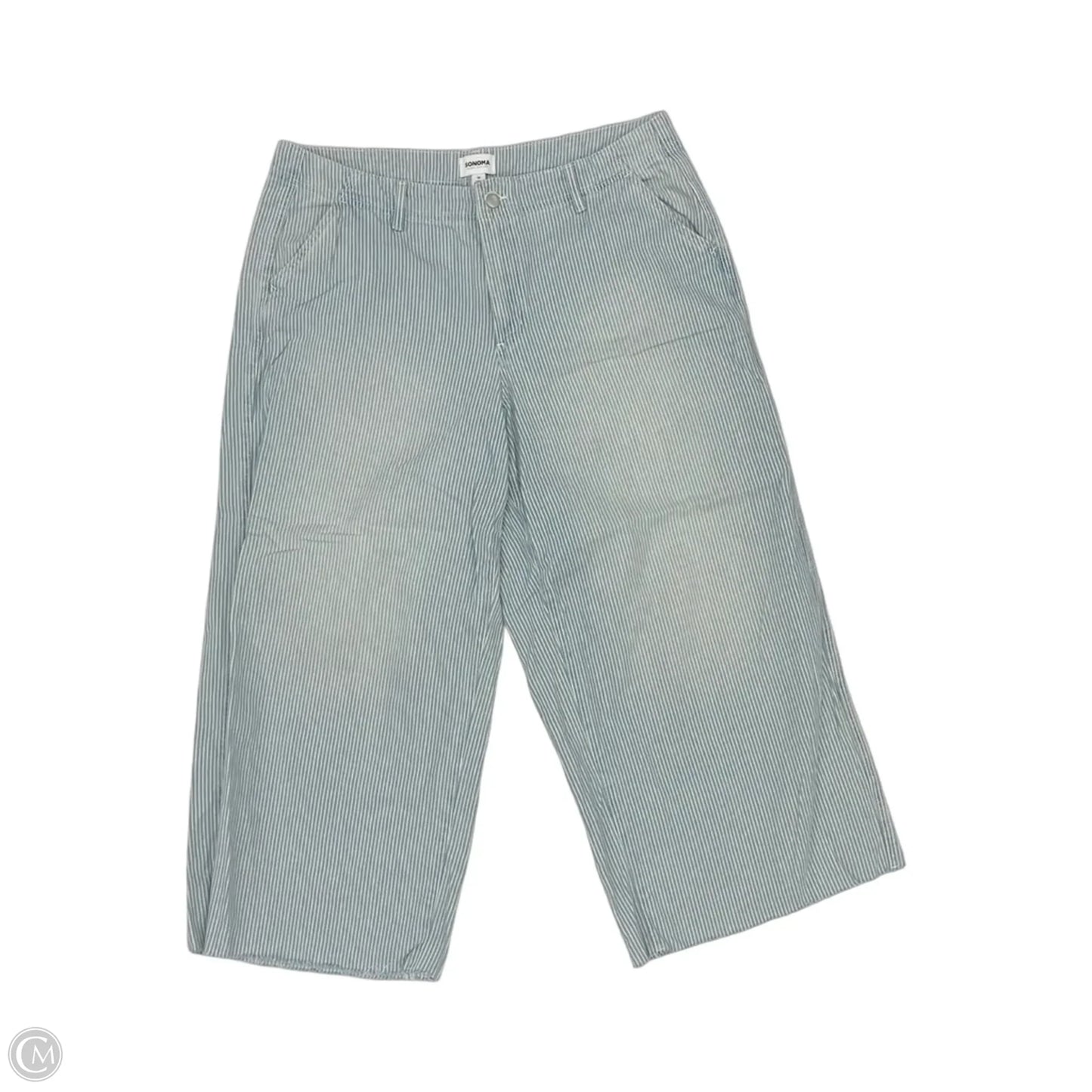 Jeans Wide Leg By Sonoma In Blue & White, Size: 18