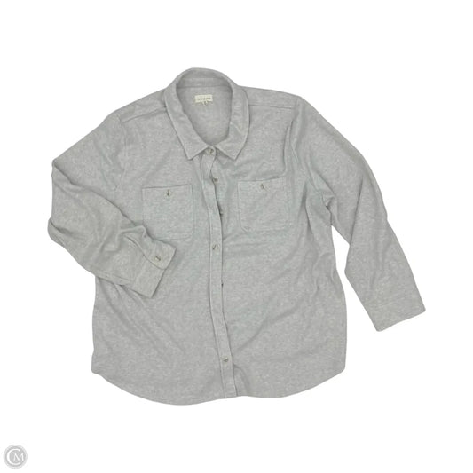 Jacket Shirt By Thread And Supply In Grey, Size: 3x