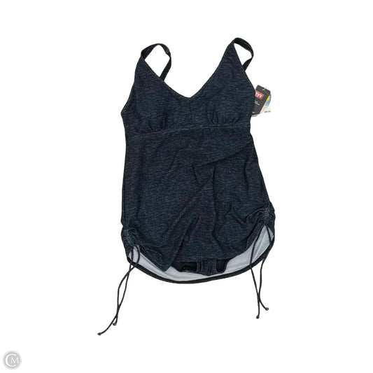 Swimsuit By Clothes Mentor In Black & Blue, Size: 14