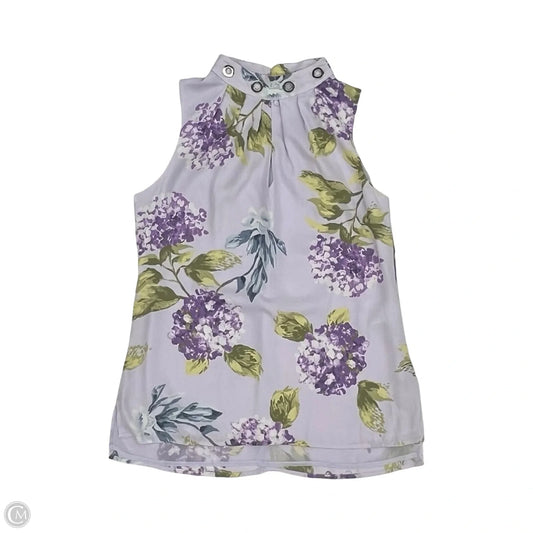 Blouse Sleeveless By White House Black Market In Green & Purple, Size: Xs