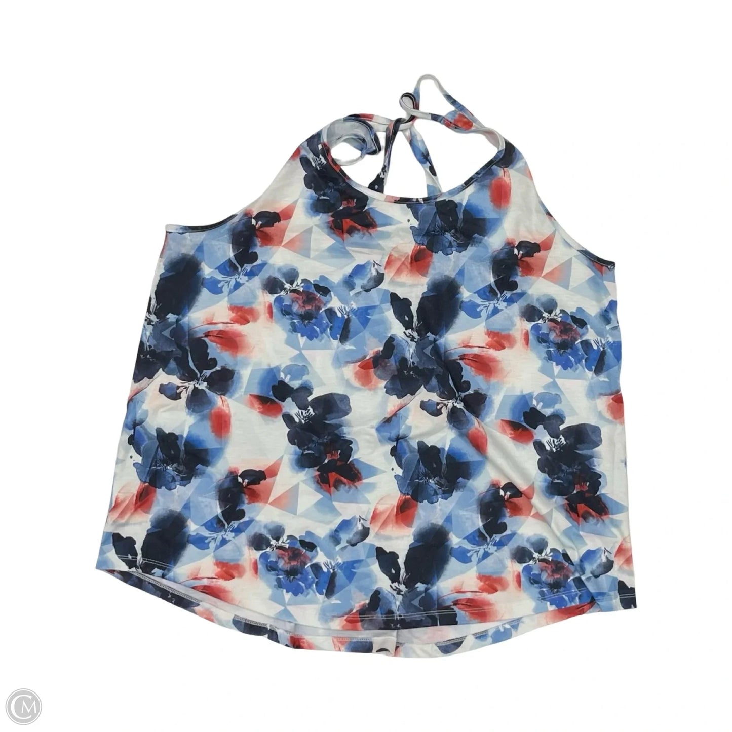 Athletic Tank Top By Cato In Blue & Red & White, Size: 1x