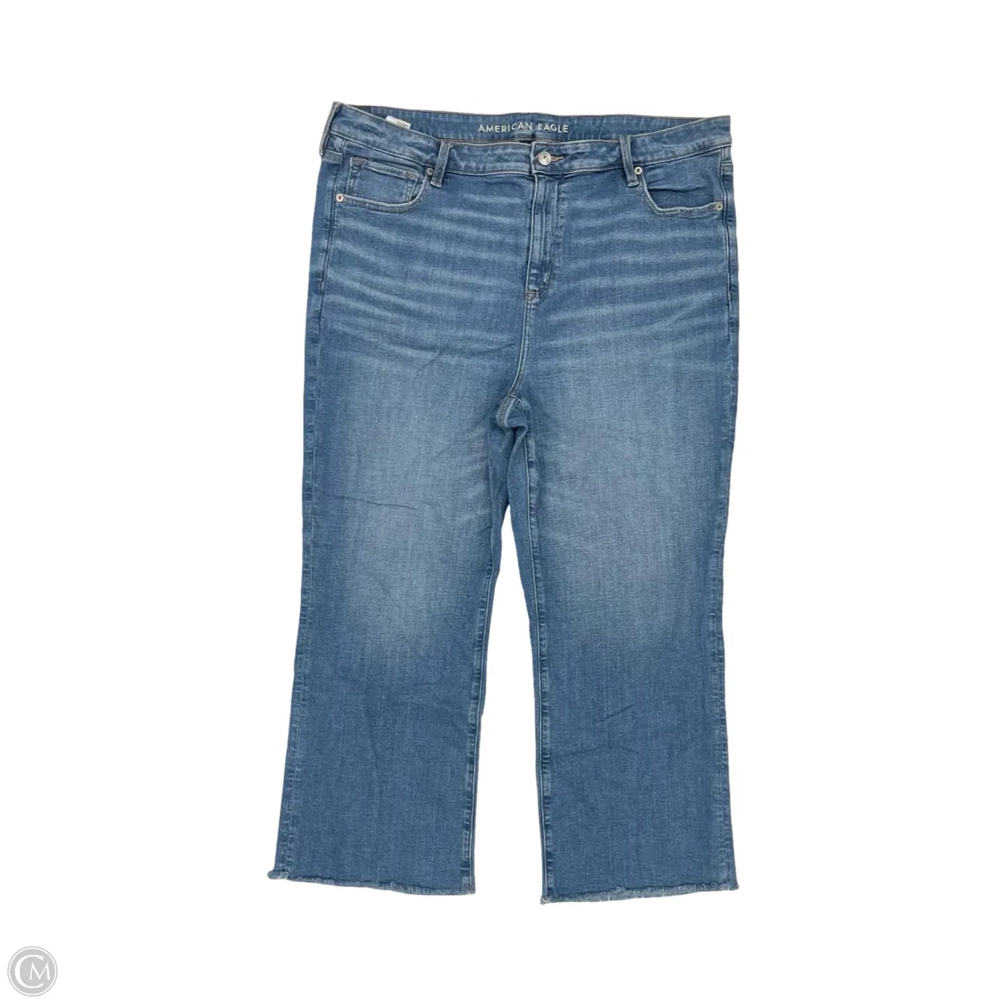 Jeans Cropped By American Eagle In Blue Denim, Size: 20