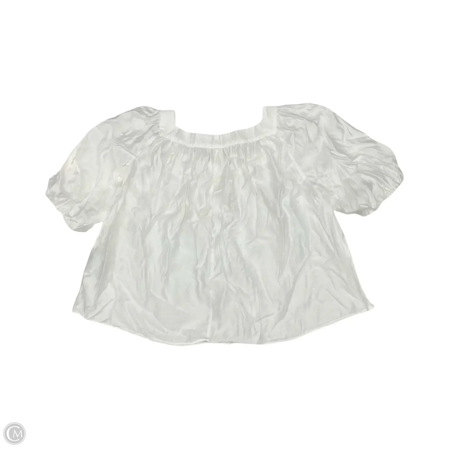 Blouse Short Sleeve By H&m In White, Size: S