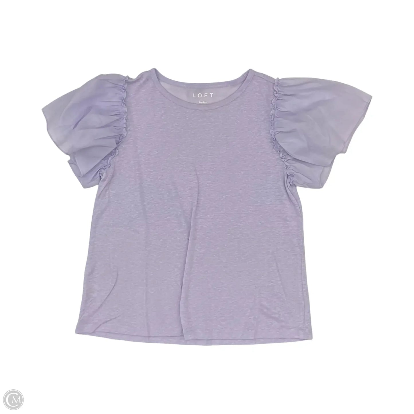 Top Short Sleeve By Loft In Purple, Size: S