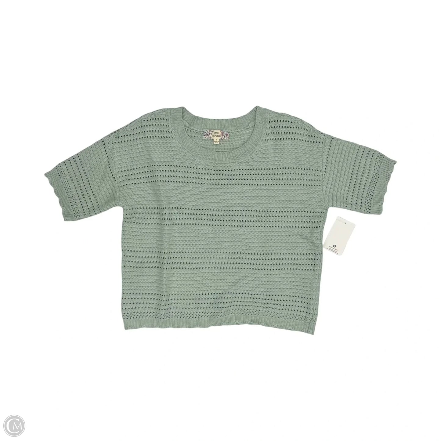 Sweater Short Sleeve By Pink Republic In Green, Size: M
