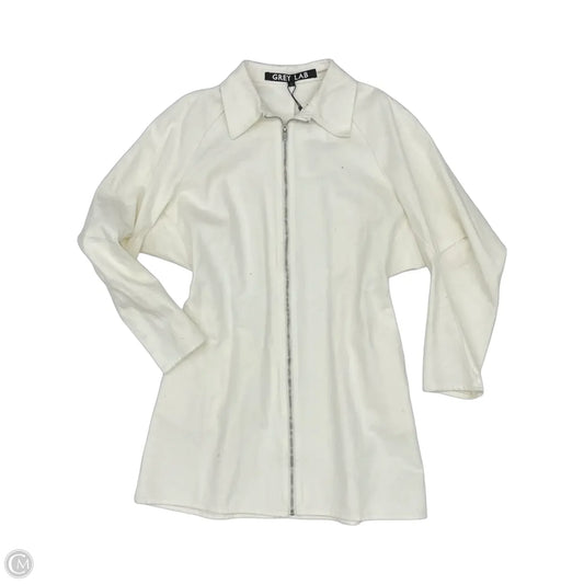 Dress Casual Short By Grey Lab In White Denim, Size: L
