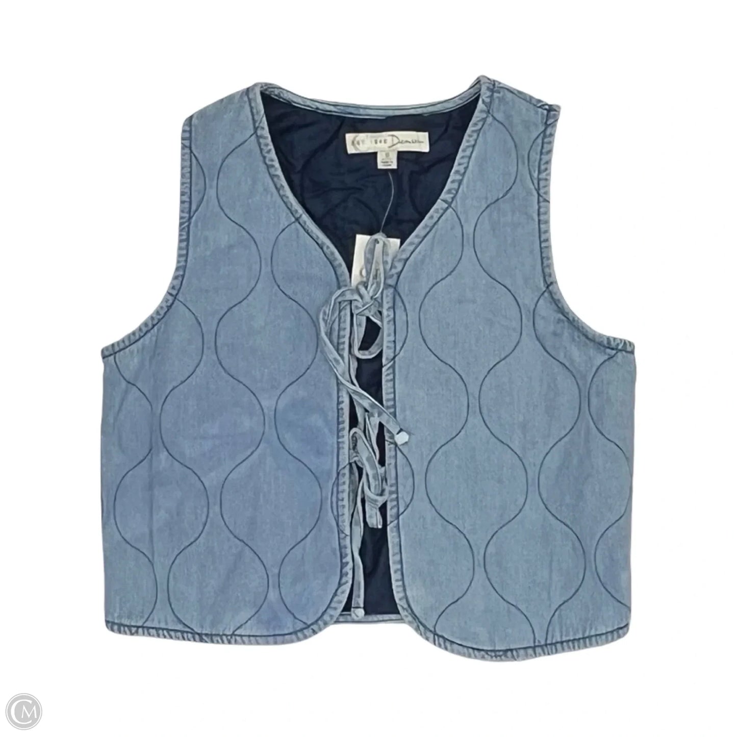 Vest Other By Cato In Blue Denim, Size: S