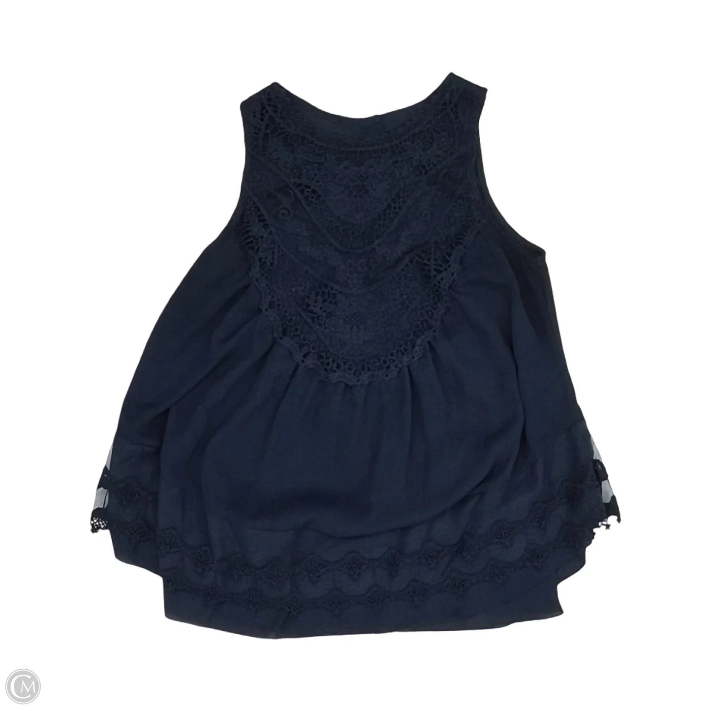 Blouse Sleeveless By Clothes Mentor In Navy, Size: S