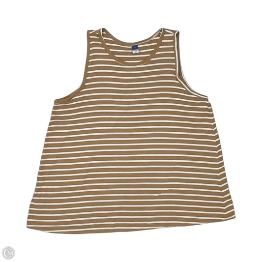 Top Sleeveless By Old Navy In Tan & White, Size: L