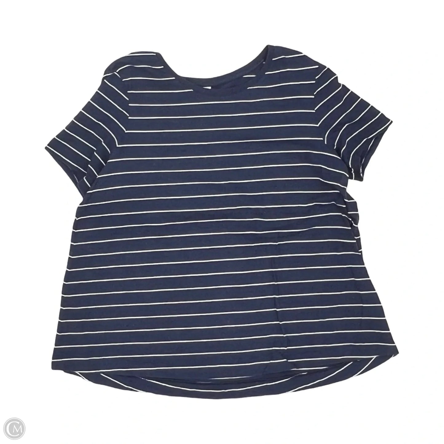 Top Short Sleeve By Old Navy In Blue & White, Size: L