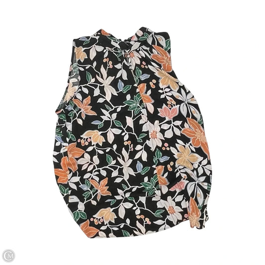 Blouse Sleeveless By Loft In Floral Print, Size: L