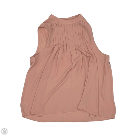 Blouse Sleeveless By Ann Taylor In Pink, Size: L