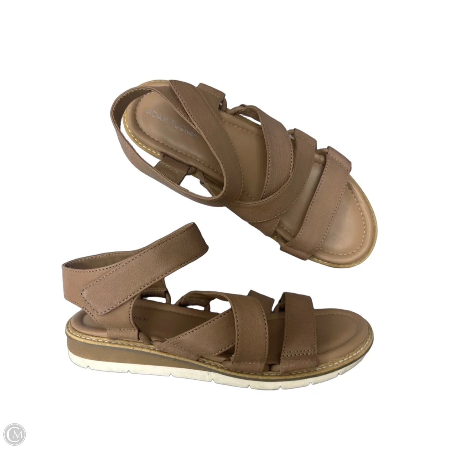 Sandals Flats By Adam Tucker In Tan, Size: 8