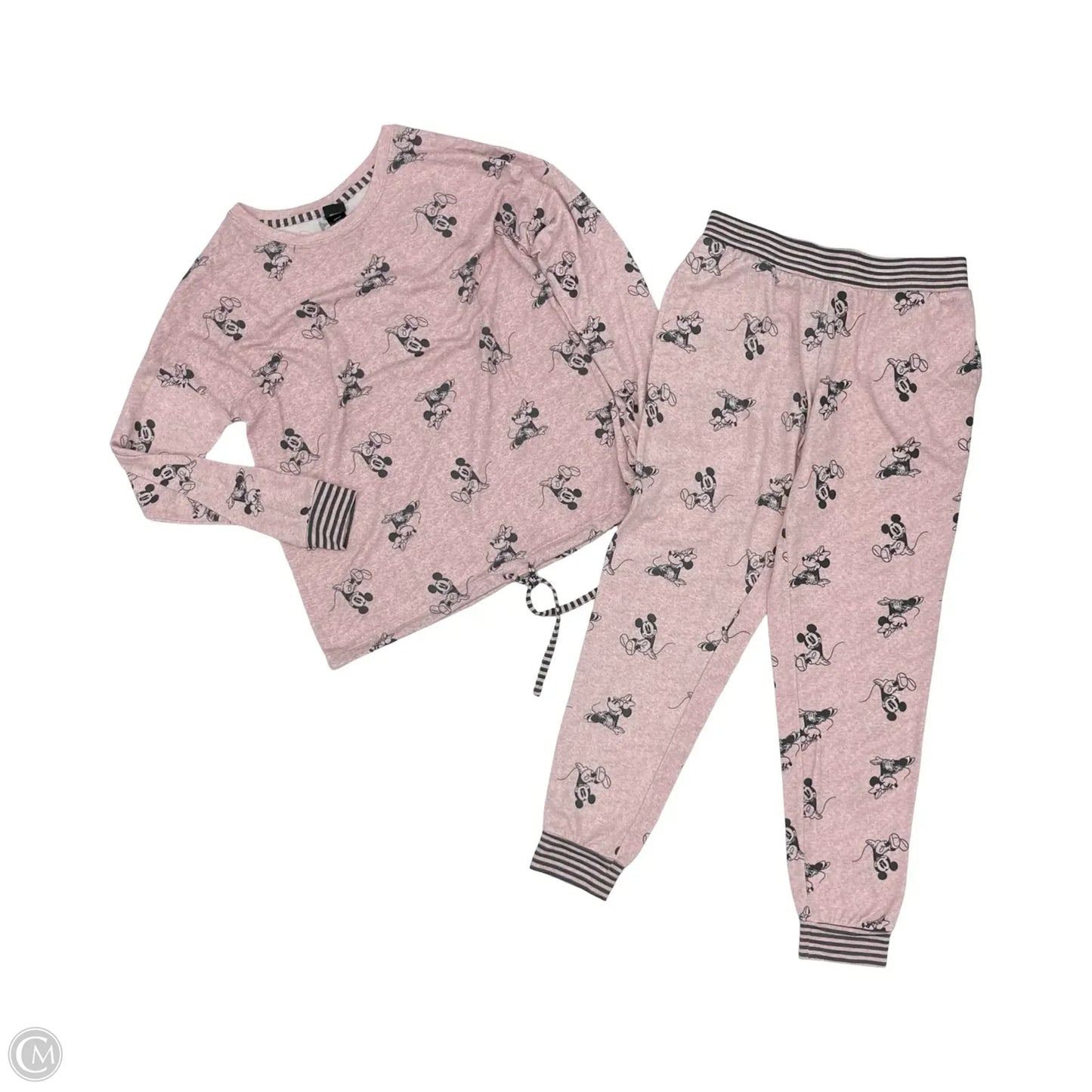 Pajamas 2pc By Disney In Grey & Pink, Size: S