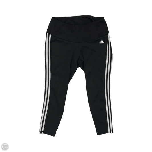 Athletic Leggings By Adidas In Black & White, Size: 2x