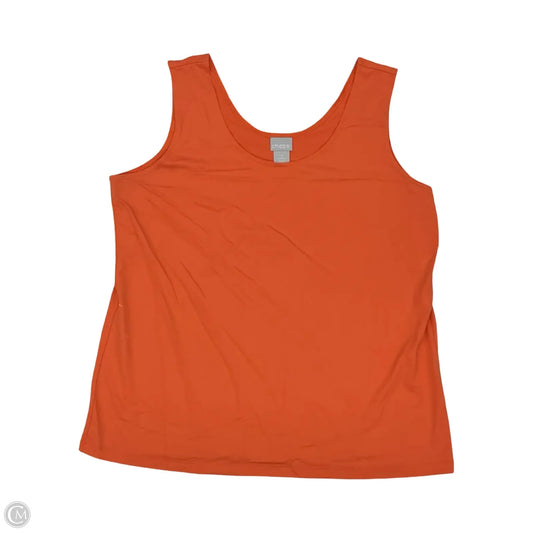 Tank Top By Chicos In Orange, Size: Xl