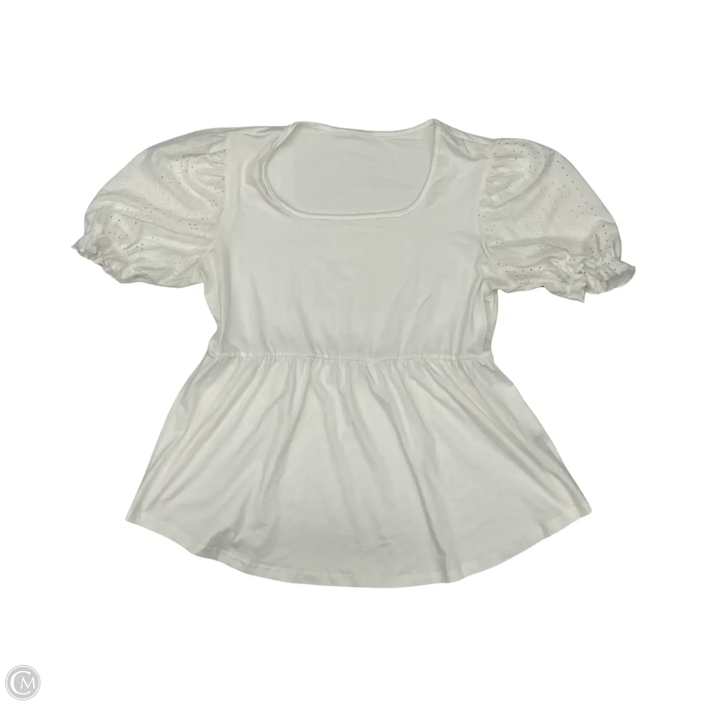 Top Short Sleeve By Cmf In White, Size: Xl