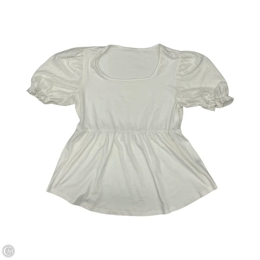Top Short Sleeve By Cmf In White, Size: Xl