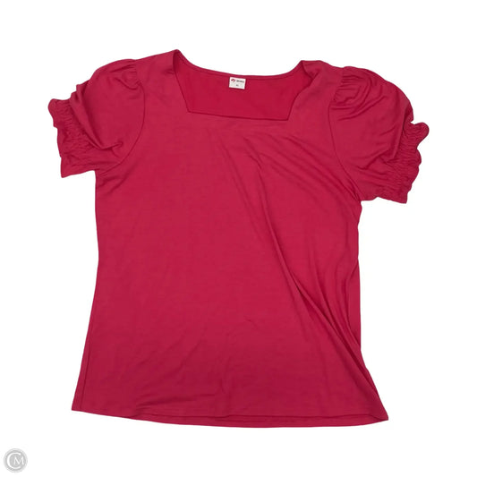 Top Short Sleeve By Clothes Mentor In Pink, Size: Xl