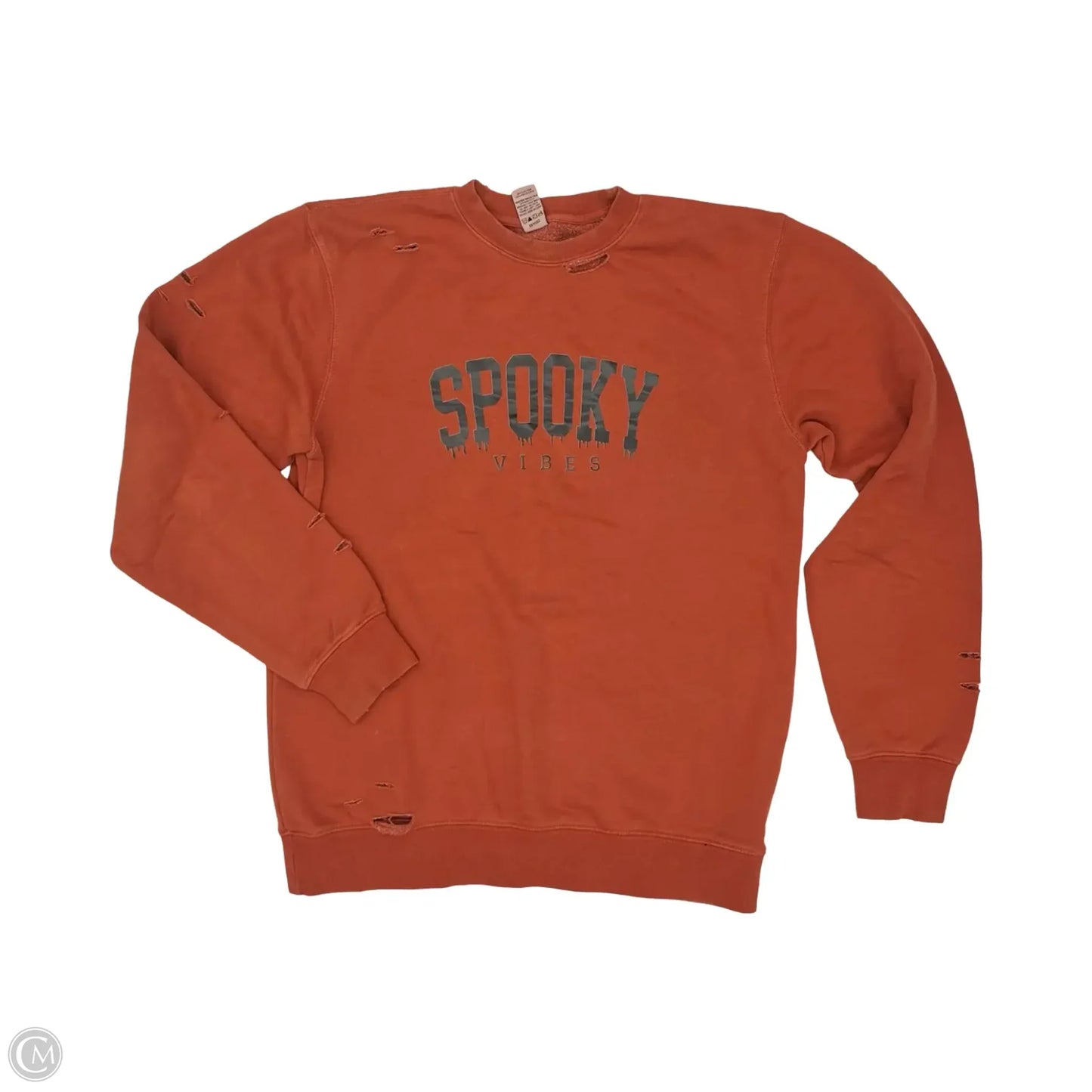 Sweatshirt Crewneck By Clothes Mentor In Orange, Size: S