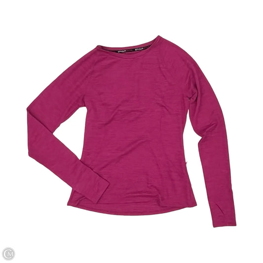 Athletic Top Long Sleeve Crewneck By Spyder In Pink, Size: S