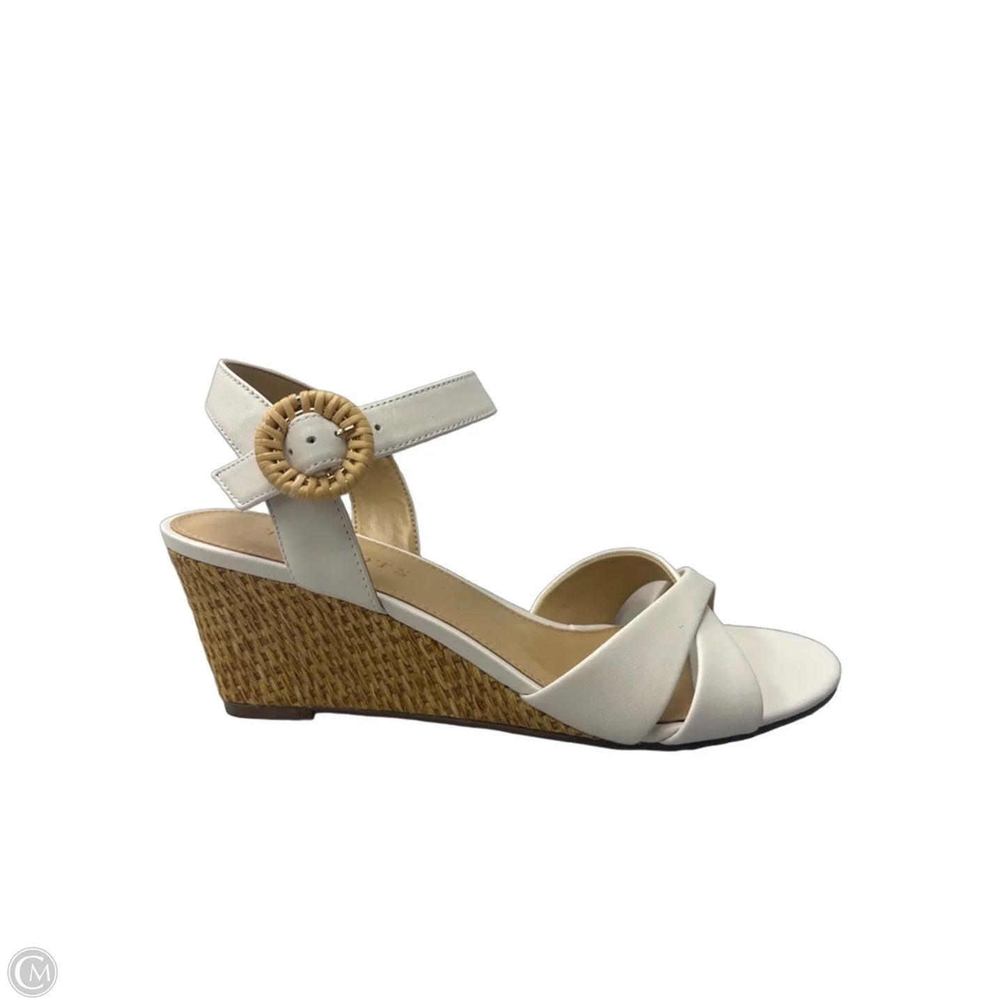 Sandals Heels Wedge By Talbots In White, Size: 7