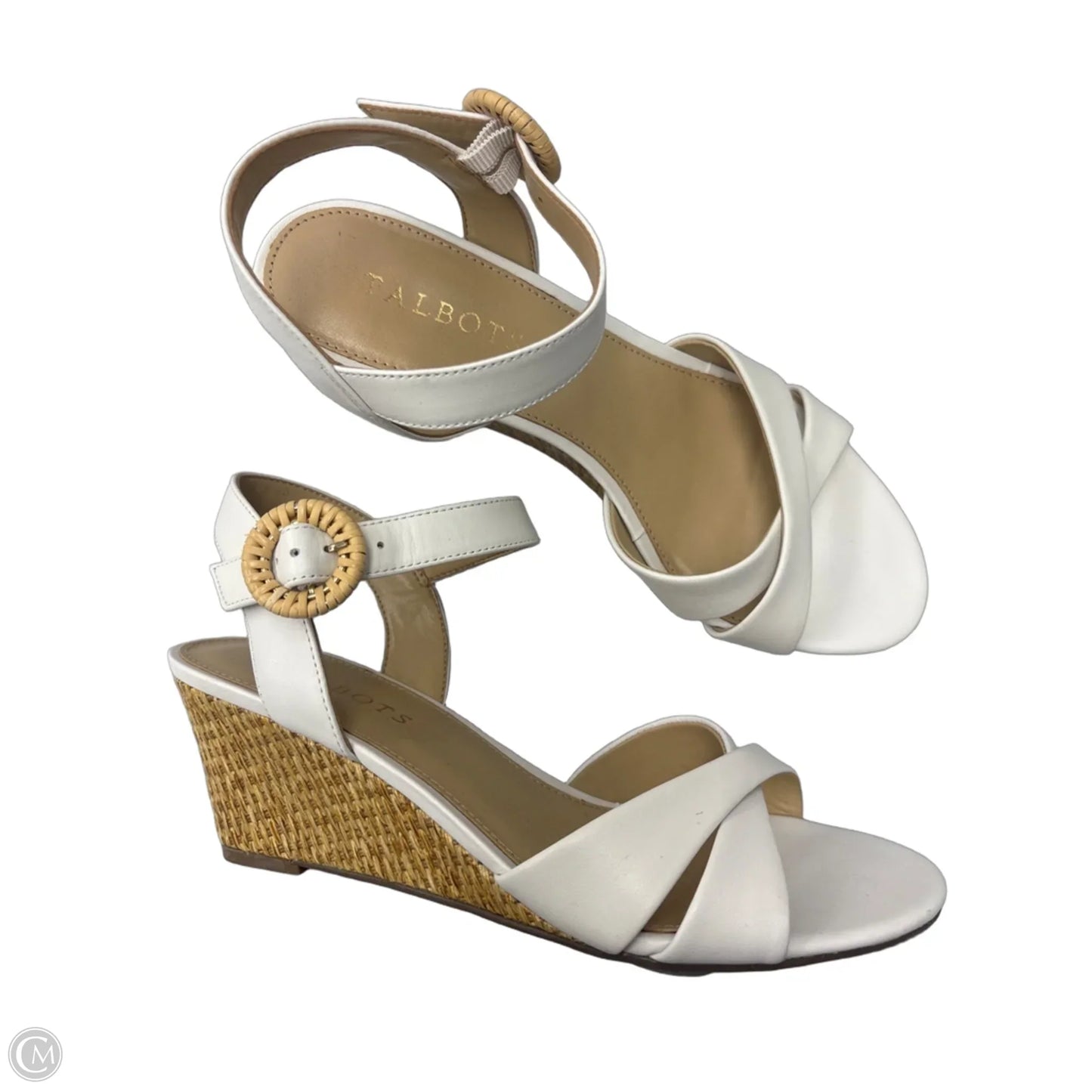 Sandals Heels Wedge By Talbots In White, Size: 7