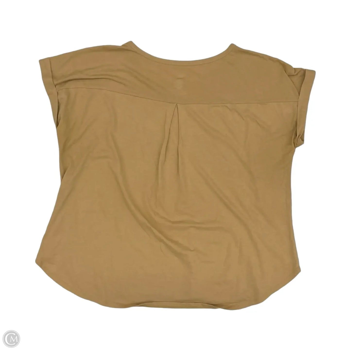 Top Short Sleeve By Cato In Gold, Size: 2x
