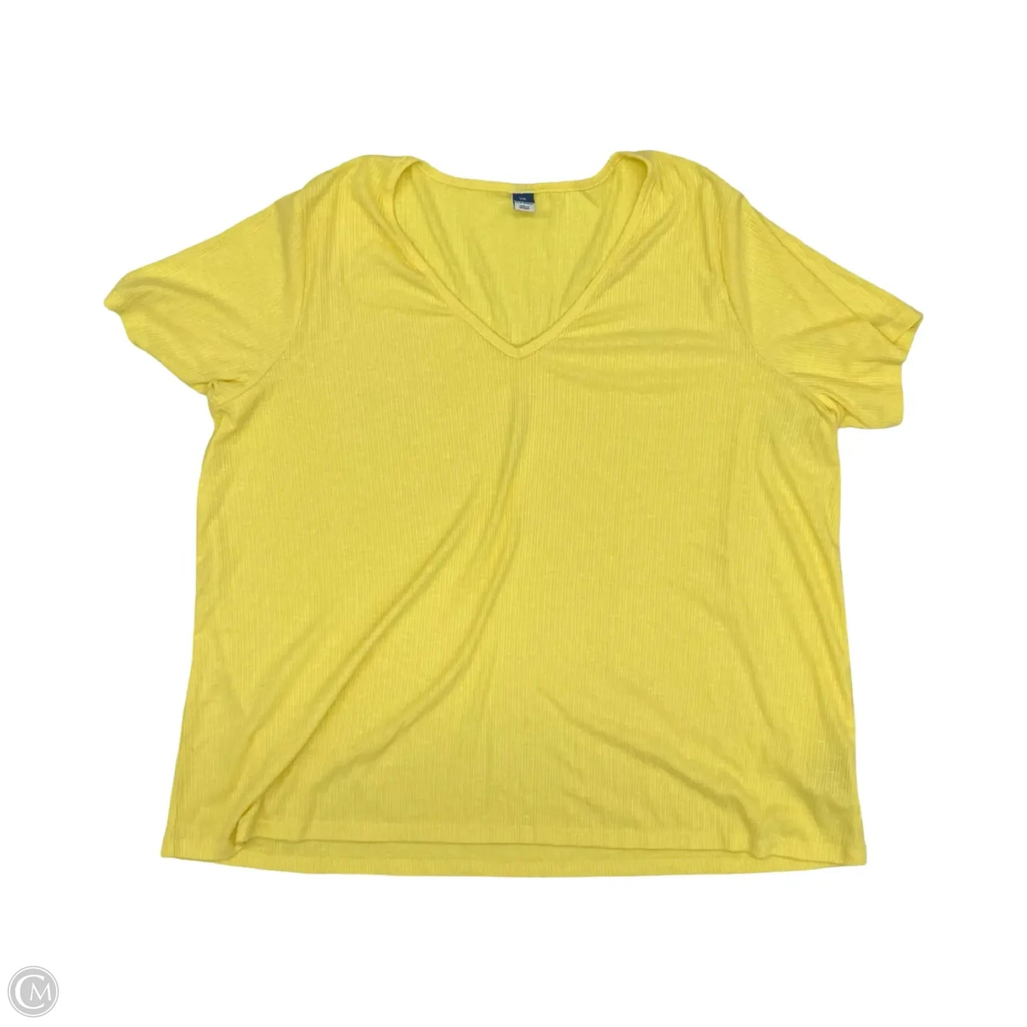 Top Short Sleeve By Old Navy In Yellow, Size: Xxl