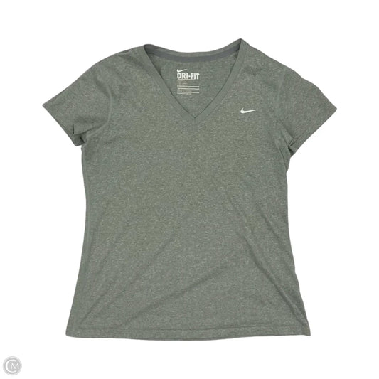 Athletic Top Short Sleeve By Nike Apparel In Green, Size: M