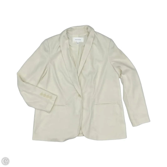 Blazer By Popsugar In Cream, Size: Xl