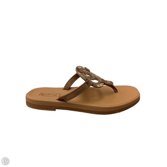 Sandals Flats By Clothes Mentor In Tan, Size: 6