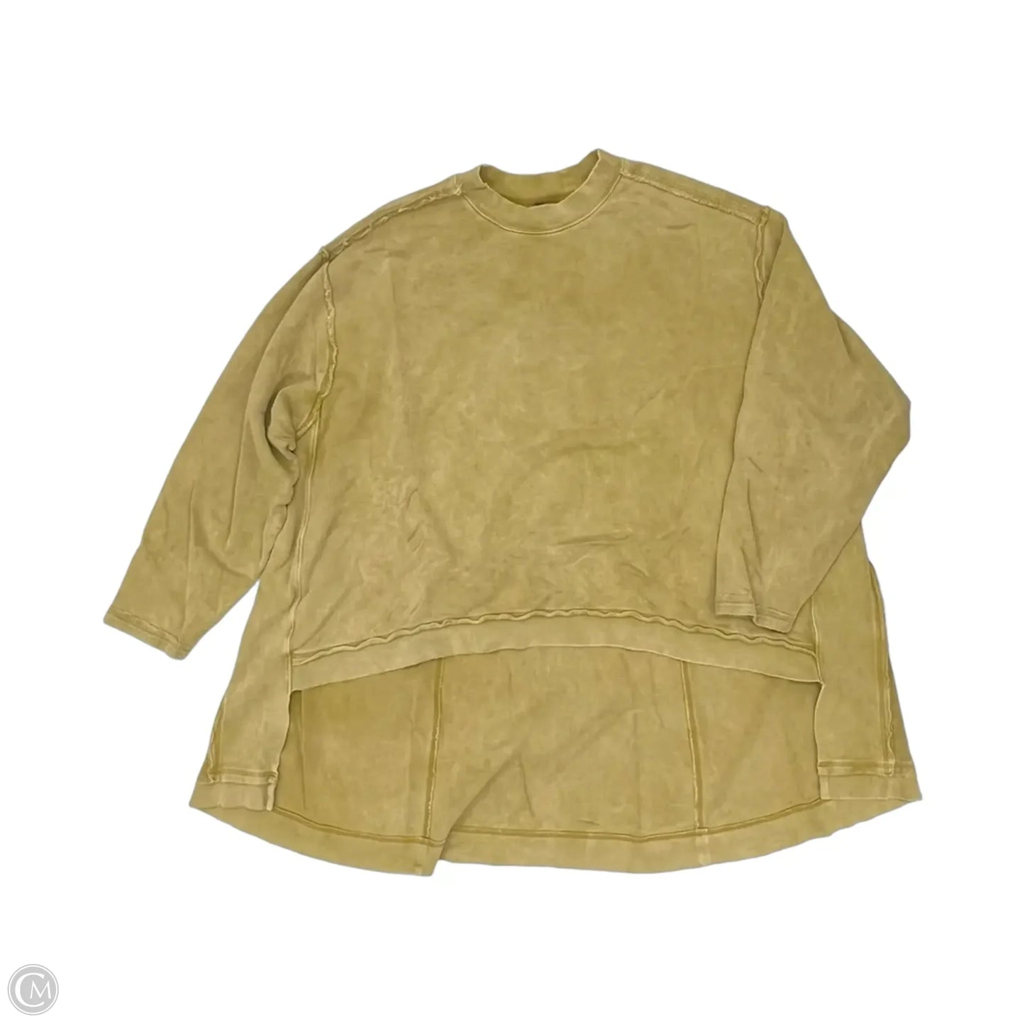 Sweatshirt Crewneck By Free People In Gold, Size: Xl