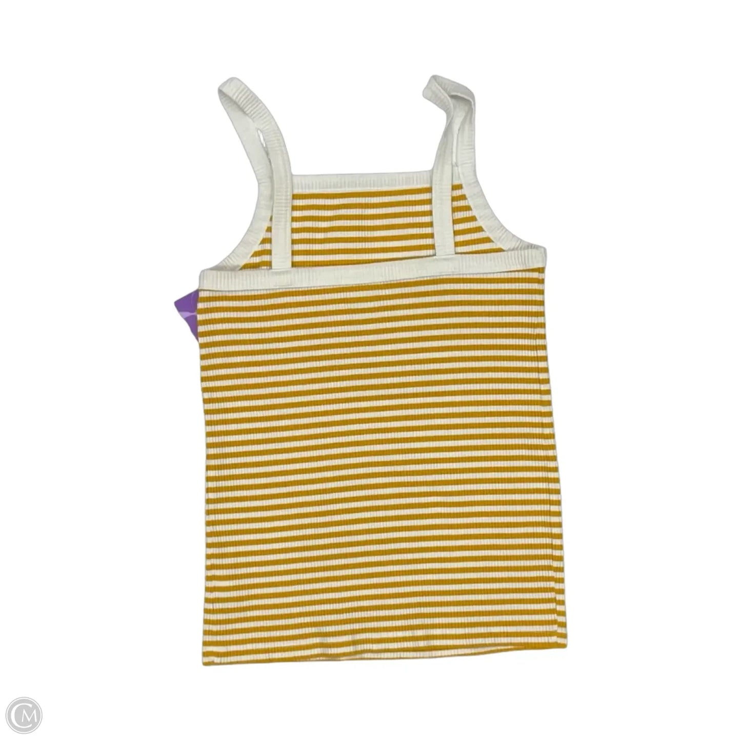 Tank Top By Old Navy In White & Yellow, Size: L
