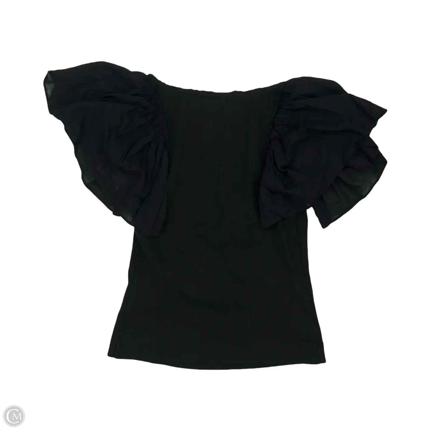 Blouse Short Sleeve By Maeve In Black, Size: M