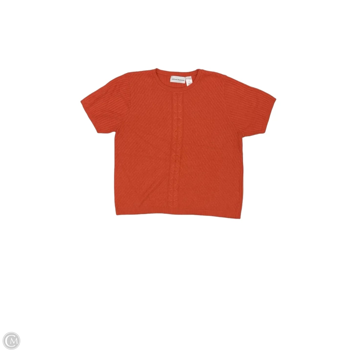 Sweater Short Sleeve By Alfred Dunner In Orange, Size: M